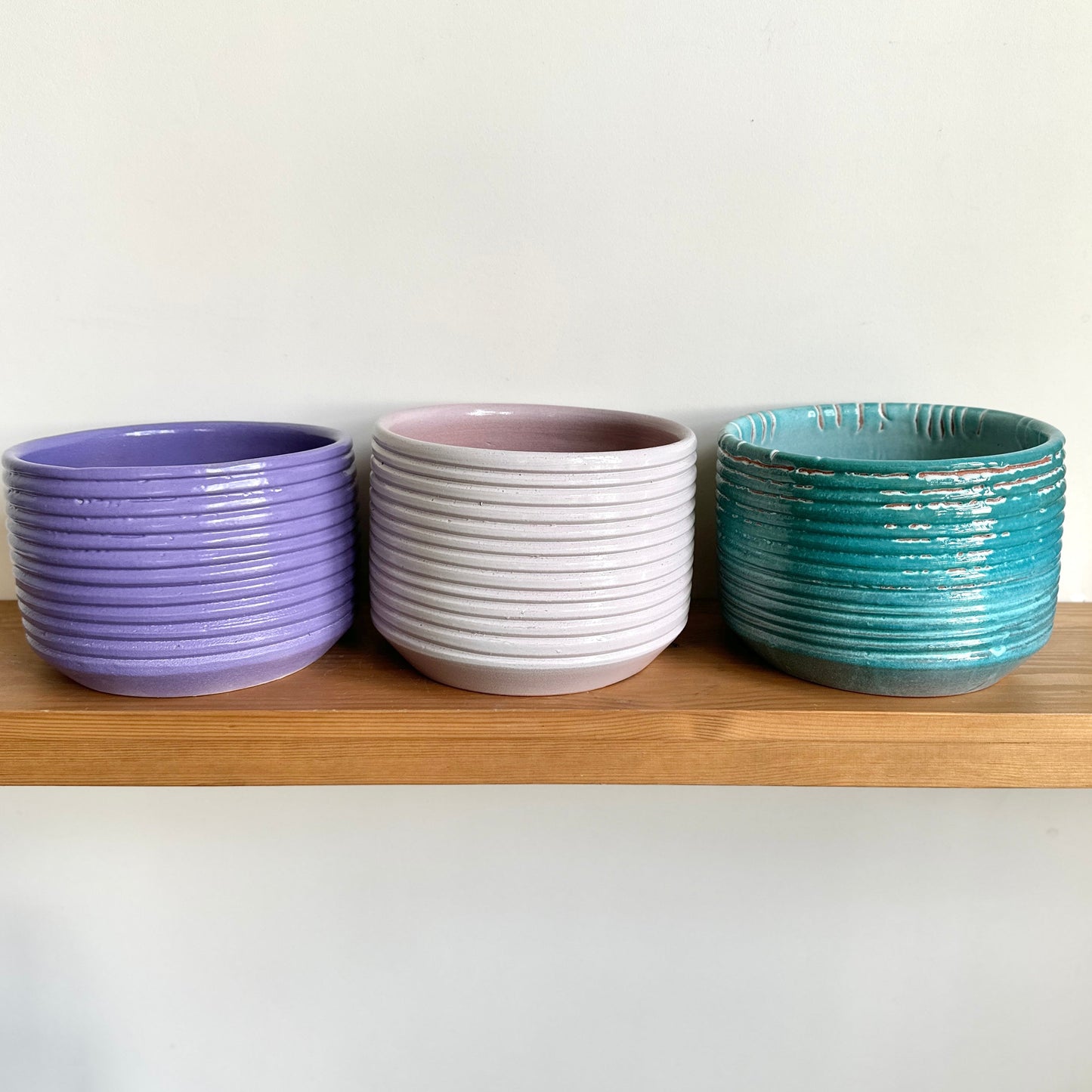 3 colors Horizon Ceramic Planters - D:20cm