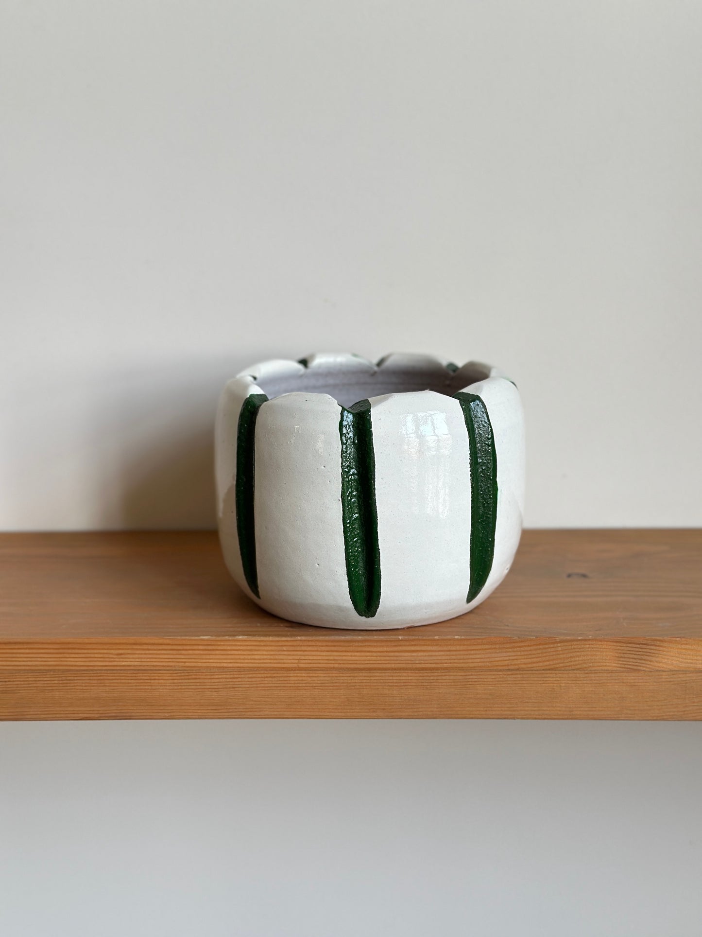 Striped Ceramic Pots