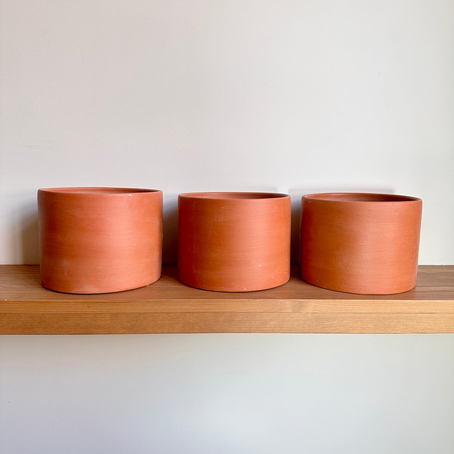 Bundle of 3 16cm Terracotta Clay Pots