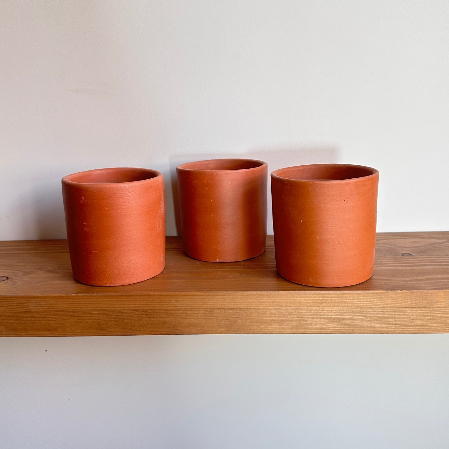 Cylinder Terracotta Clay Pots Bundle Size 10 cm